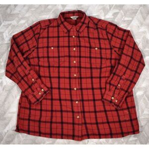 Duluth Trading Co Flannel Shirt Womens 2XL 100% Cotton Soft Warm Cozy Farm Chore